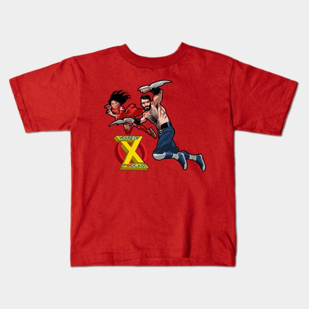 House of X Podcast Hosts by James Miller Kids T-Shirt by Warpath_Dylan